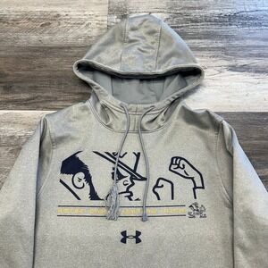 Under Armour University of Notre Dame Fighting Irish Gray Mens S Loose Hoodie